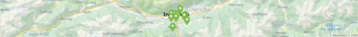 Map view for Pharmacy emergency services nearby Innsbruck  (Stadt) (Tirol)